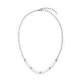 s.Oliver Halskette - mit Schmuckperlen und Edelstahlelementen