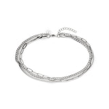 s.Oliver Fußkette - Layering aus Edelstahl