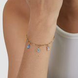 s.Oliver Armband - aus Edelstahl mit Stein-Details