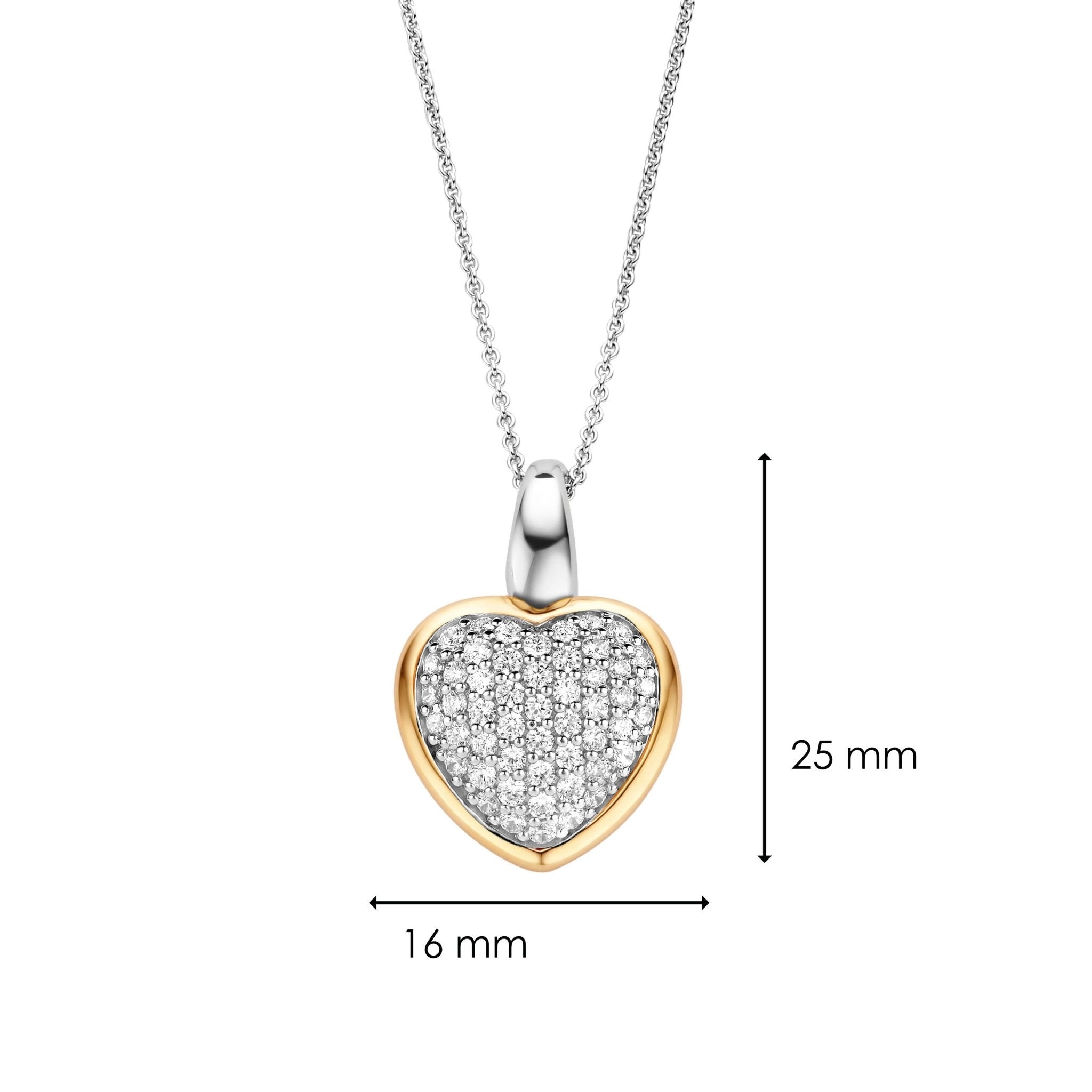 Ti Sento Milano Anhänger – The Sparkling Heart Pendant - Cool | Time