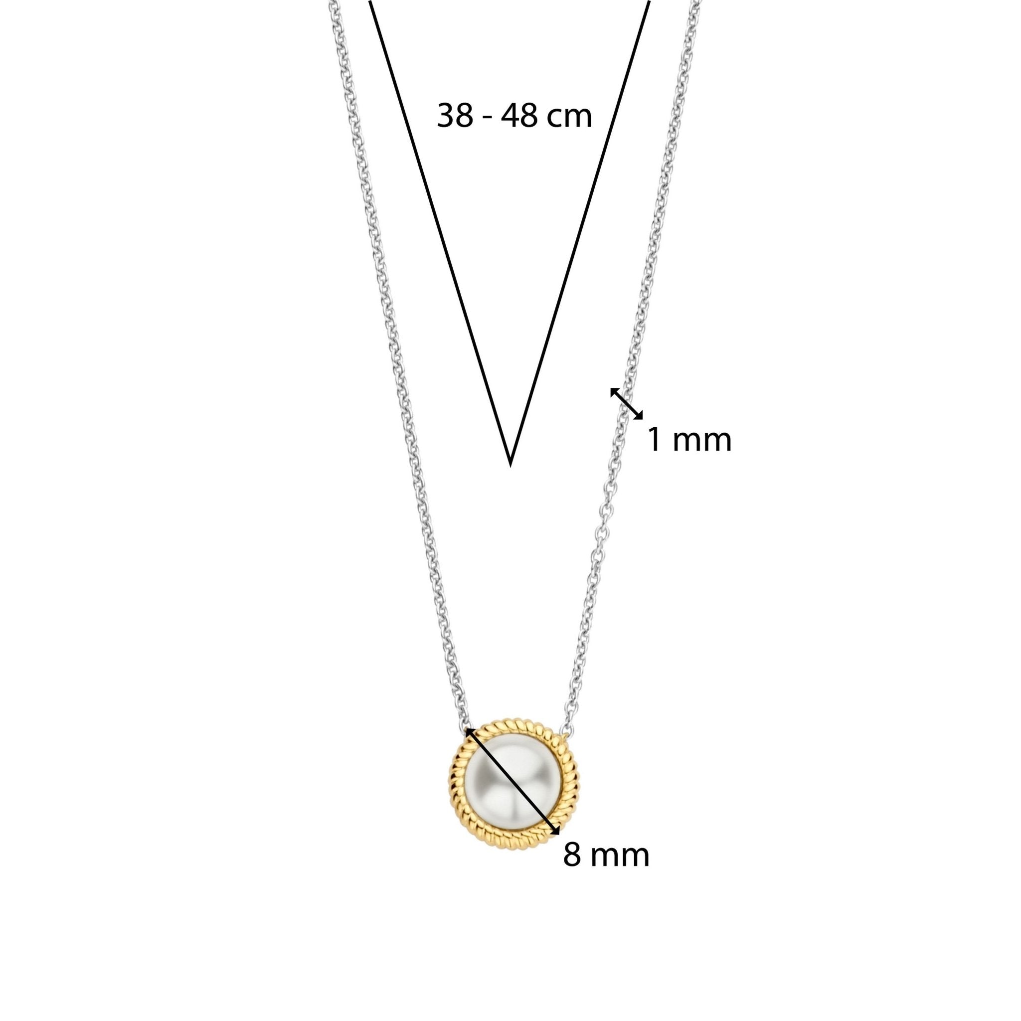 Ti Sento Milano Halskette – The Outlined Pearl - Cool | Time