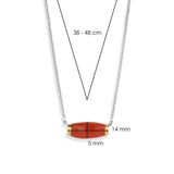 Ti Sento Milano Halskette – The Red Golden Pendant - Cool | Time