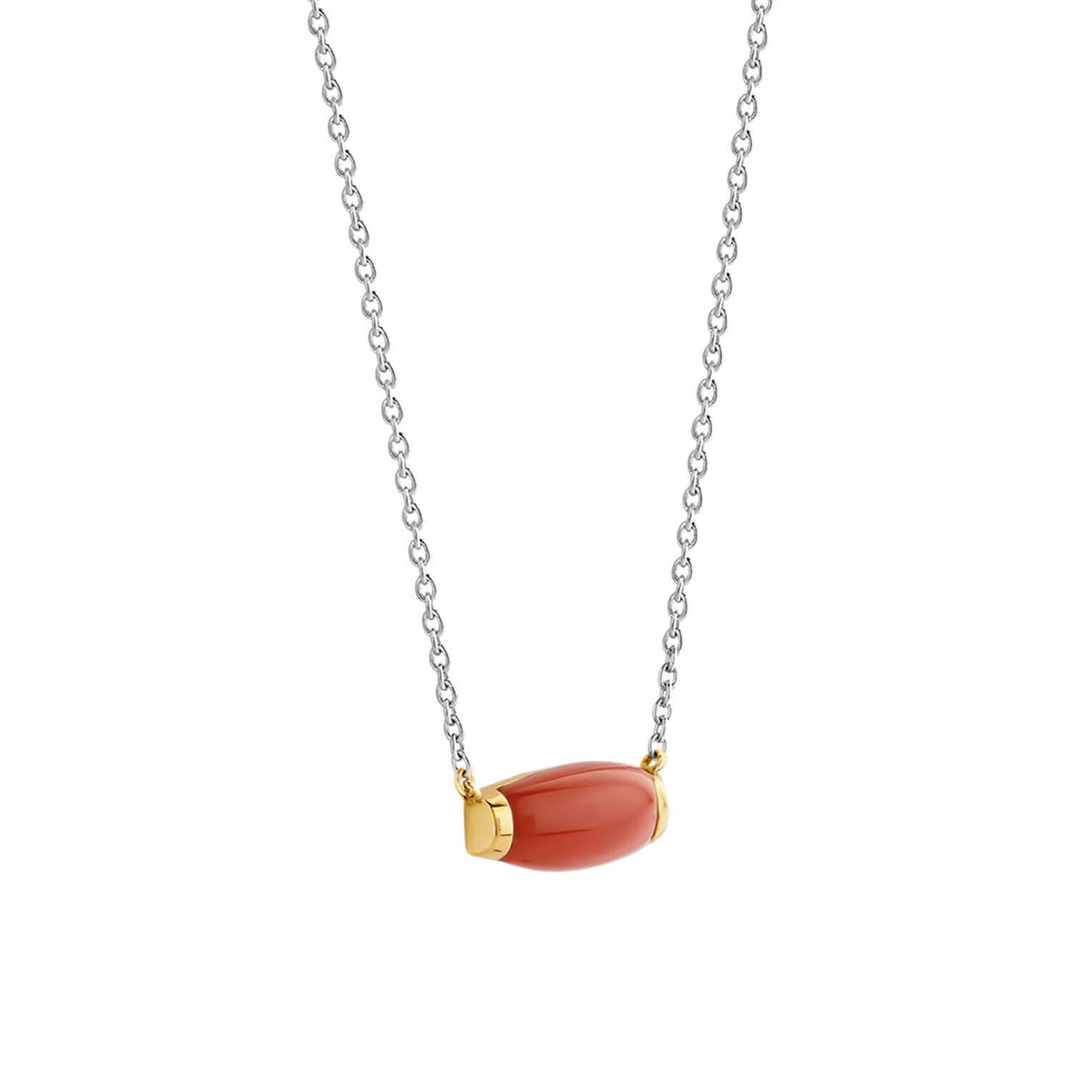 Ti Sento Milano Halskette – The Red Golden Pendant - Cool | Time