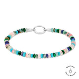 Tamaris Armband - All About Beads: Buntes Perlenarmband von Tamaris mit silberner Schließe, abgebildet auf weißem Hintergrund.