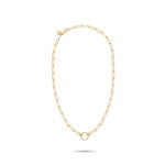 Tamaris Halskette - Charm Series von Tamaris mit länglichen Gliedern und kreisförmigem Verschluss, auf weißem Hintergrund.