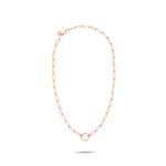 Tamaris Halskette - Charm Serie: Stilvolle goldene Gliederkette für Damen von Tamaris mit rundem Verschluss, elegant auf weißem Hintergrund präsentiert.