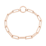 Das Tamaris Armband aus der Charm Series überzeugt als eleganter Damenschmuck mit länglichen ovalen Gliedern und Rundverschluss, präsentiert vor weißem Hintergrund.
