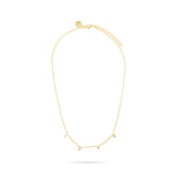 Die Tamaris Halskette aus der Silver Love Collection besticht durch kleine, gleichmäßig verteilte Charms und funkelnde Zirkoniasteine an einer feinen Kette von Tamaris, die auf weißem Hintergrund abgebildet ist.