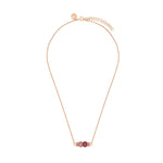 Tamaris Halskette Natural Stones in Roségold mit rosa Perlen und Verlängerungskette