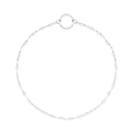 Tamaris Charms Series Fußkette in Silber mit filigraner Kette und rundem Charm-Verschluss