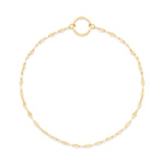 Tamaris Charms Series Fußkette in Gold mit filigraner Kette und rundem Charm-Verschluss