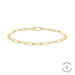 Tamaris Charms Series Fußkette in Gold mit markanter Paperclip-Gliederkette und Verschluss