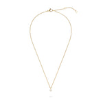 Tamaris Cross Halskette in Gold mit kleinem Zirkonia-Anhänger und längenverstellbarer Kette