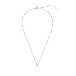 Tamaris Cross Halskette in Roségold mit kleinem Zirkonia-Anhänger und längenverstellbarer Kette