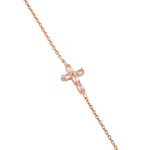 Tamaris Cross Armband in Roségold mit filigraner Kette und funkelndem Zirkonia-Kreuz