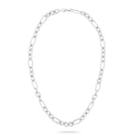 Tamaris Halskette Elegant Chunky in Silber – moderne Gliederkette mit unterschiedlich geformten Kettengliedern