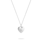 Tamaris Heart Amulet Halskette in Silber mit Herzmedaillon und funkelndem Stein