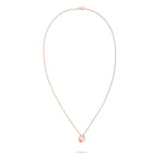 Die Tamaris Halskette - Modern Layering von Tamaris besteht aus einer roségoldenen Schlangenkette mit einem kleinen, runden Anhänger, der auf weißem Hintergrund abgebildet ist - perfekt für Fans von eleganten Ketten mit Anhänger.