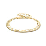 Das Tamaris Armband - Modern Layering bietet ein goldenes Kettenarmband mit geschichtetem Schlangenketten- und Gliederketten-Design, einen verstellbaren Verschluss und ein poliertes Finish von Tamaris.