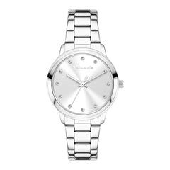 Die Tamaris Armbanduhr - Die Elegance von Tamaris verfügt über ein schlankes Edelstahlband und ein minimalistisches Zifferblatt, das mit funkelnden Zirkonia-Stundenmarkierungen für einen raffinierten Touch sorgt.
