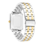 Rückansicht der Tamaris Armbanduhr - The Square: elegantes Edelstahlarmband, rechteckiges Gehäuse in Silber und Gold von Tamaris.