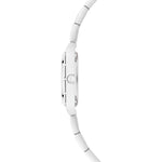 Seitenansicht einer silbernen Tamaris Armbanduhr - The Cool One mit Edelstahlarmband und sichtbarer Krone, dargestellt auf weißem Hintergrund.