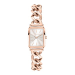 Die Tamaris Armbanduhr - Chain Watch besticht mit rechteckigem Zifferblatt und markantem Panzerarmband im trendigen Roségold.