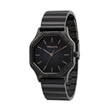 Die Tamaris Armbanduhr - Sparkling Octavia ist eine schlichte, schwarze, achteckige Uhr mit minimalistischem Zifferblatt und robustem Edelstahlarmband, die die moderne Eleganz der Marke Tamaris vereint.
