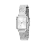 Minimalistische Eleganz: Die Tamaris Armbanduhr - Tiny Watch begeistert mit silbernem Mesharmband und quadratischem weißen Zifferblatt im zeitlosen Design.