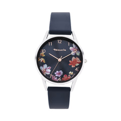 Die Tamaris Armbanduhr - Sporty Flowers überzeugt mit floralem Zifferblatt, silbernem Gehäuse und sportlichem Silikonarmband - ein stilvolles Accessoire der Marke Tamaris.