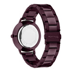 Rückansicht der Tamaris Armbanduhr - Everyday Hero by Tamaris, mit kastanienbraunem Edelstahlband, zeigt die Schließe und den Gehäuseboden im klassischen Stil.